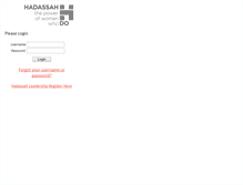 Tablet Screenshot of intranet.hadassah.org